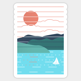 Sunlit waters Sticker